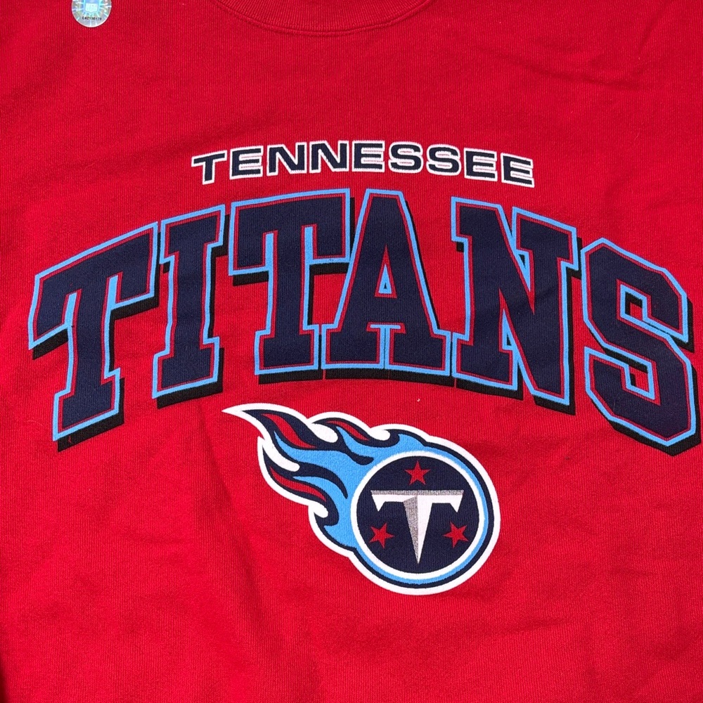 Delta Red Crewneck Sweatshirt with Titans Logo - Picture 2 of 6